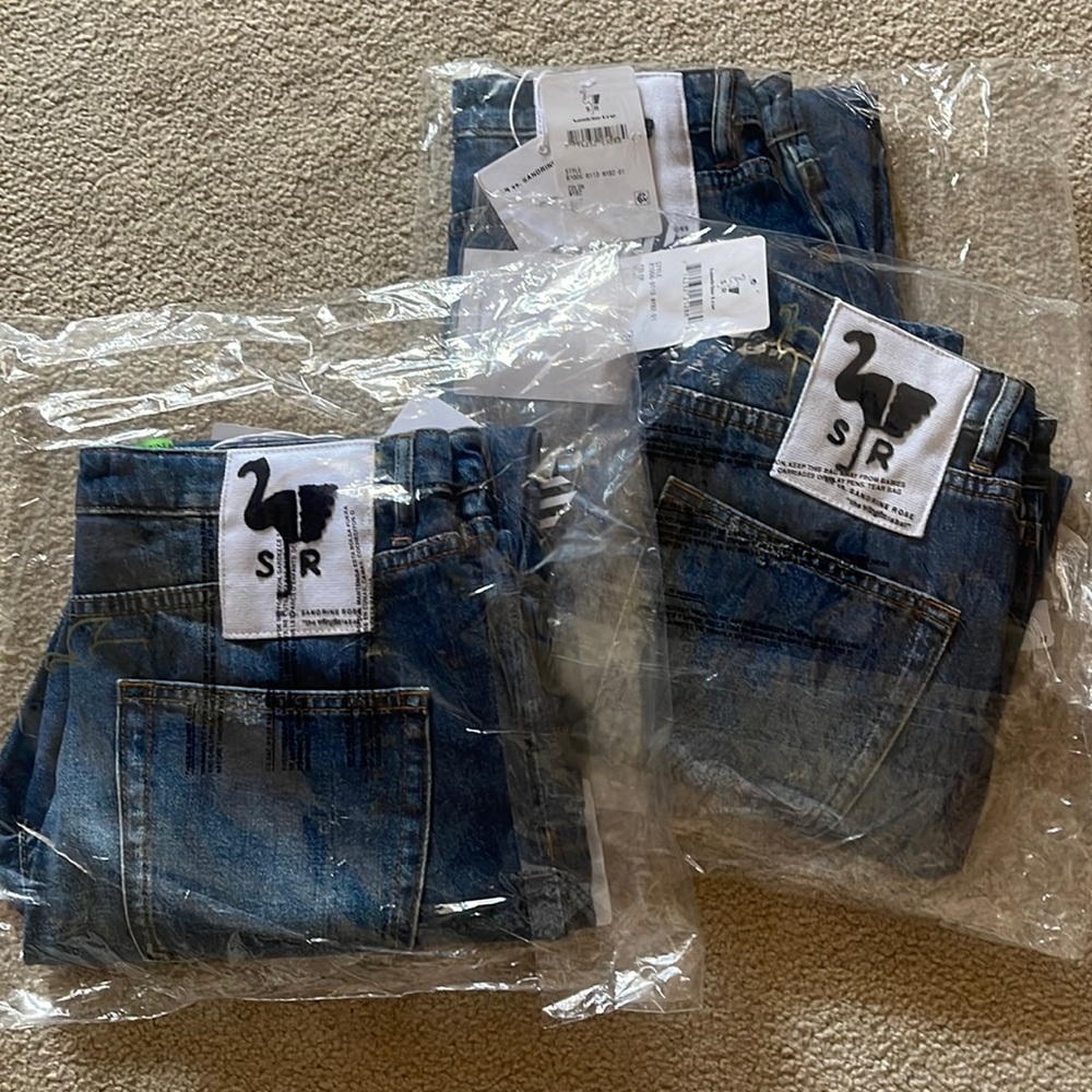Great Reseller Bundle! 3 X Nwt Free People Sandrine Rose Straight Fit Jeans